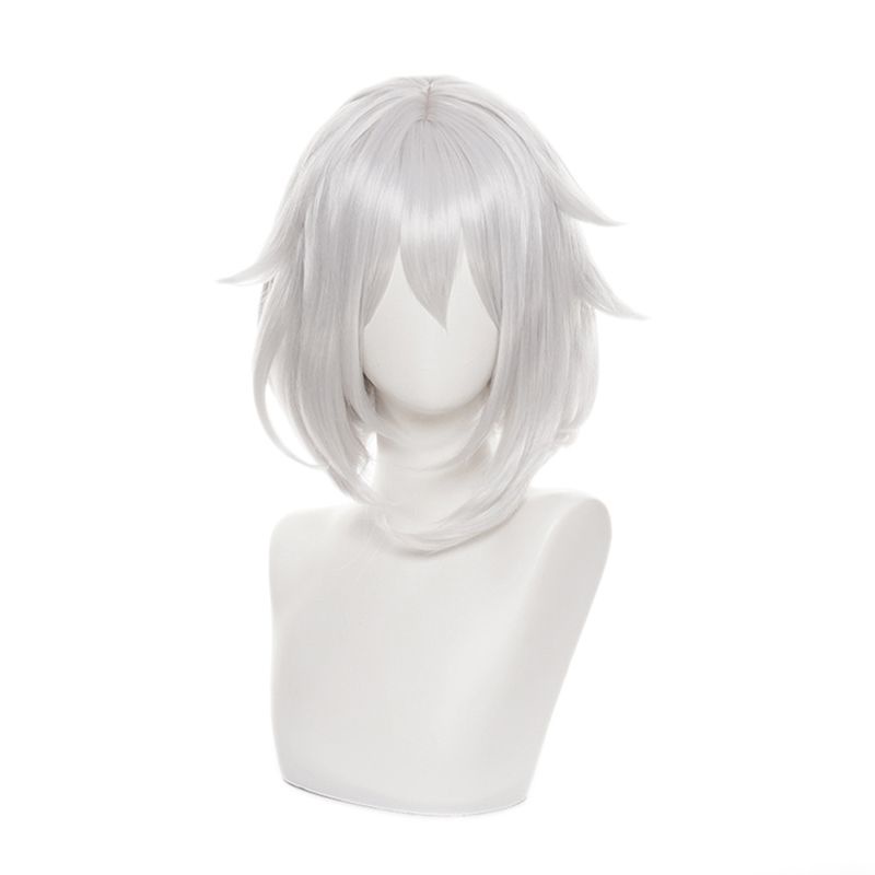 Genshin Impact Paimon Cosplay Wig Short Hair Halloween Fancy Dress Party Props girl gift