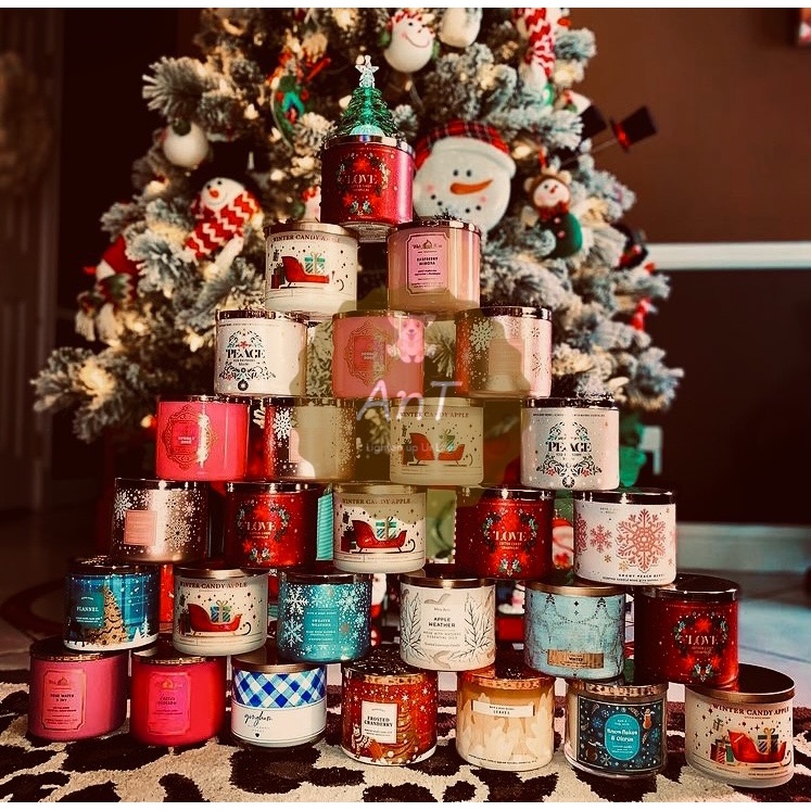 Nến thơm 3 bấc Bath & Body Works 411g  + tặng kèm hộp