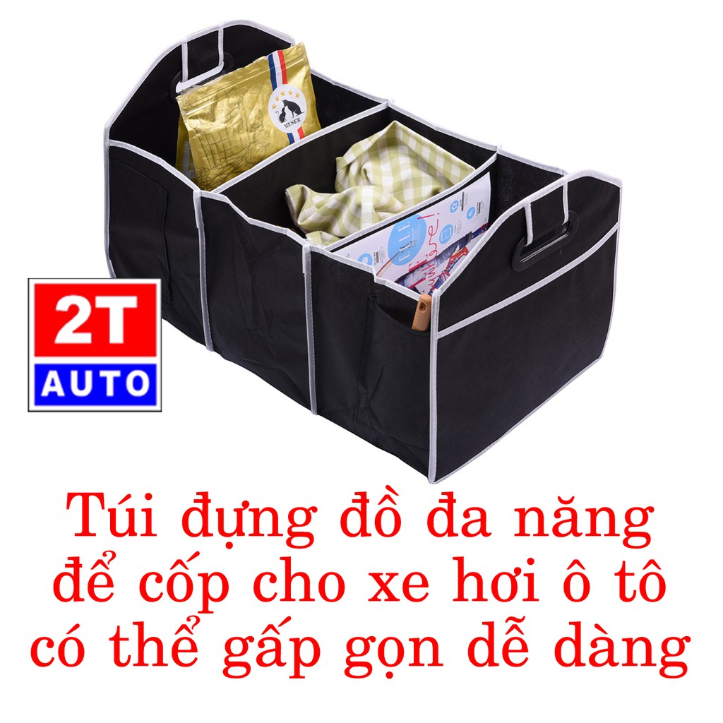 Túi Đựng Đồ tiện dụng cỡ lớn, hộp thùng để đồ đạc để cốp sau xe hợi ô tô có thể gấp gọn:   SKU:212-1