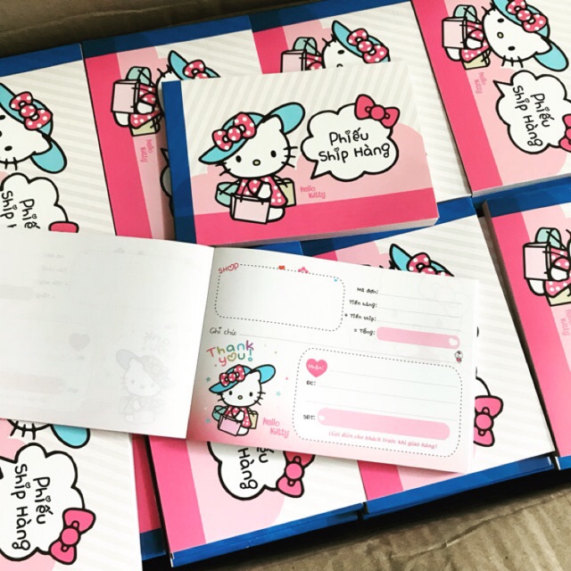 Combo 5 quyển phiếu ship hàng kitty