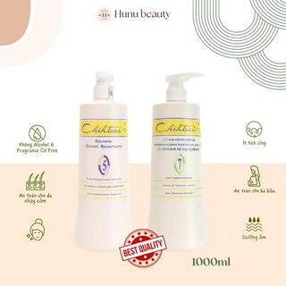 Dầu gội xả cặp Chihtsai  phục hồi tóc hư tổn, thành phần an toàn từ thiên nhiên dung tích 1000ml