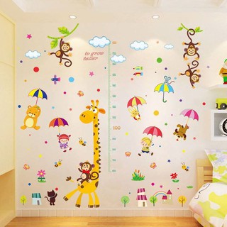 Decal dán tường hàng đẹp Thước đo bé che ô