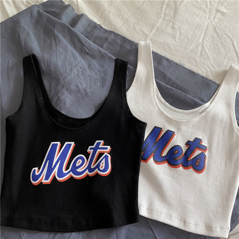 Áo thun thể thao sát nách ôm dáng in chữ trẻ trung năng động cho nữ