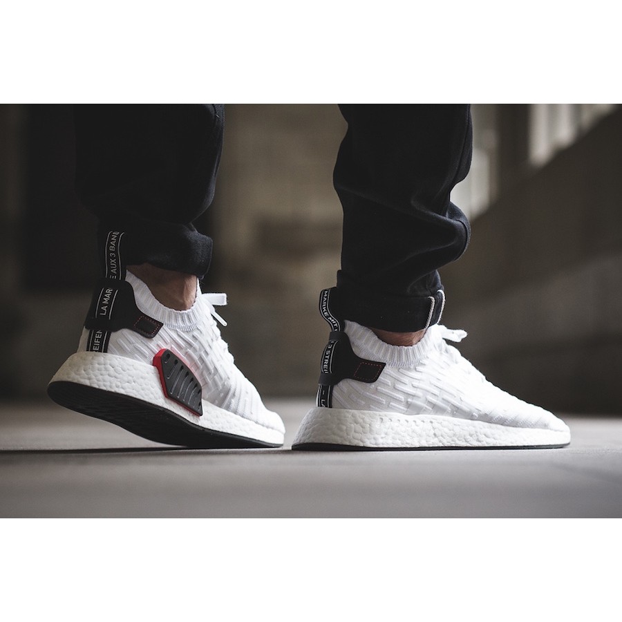 GIÀY THÊ THAO NAM NỮ ADIDAS NMD PRIMEKNIT WHITE-BLACK