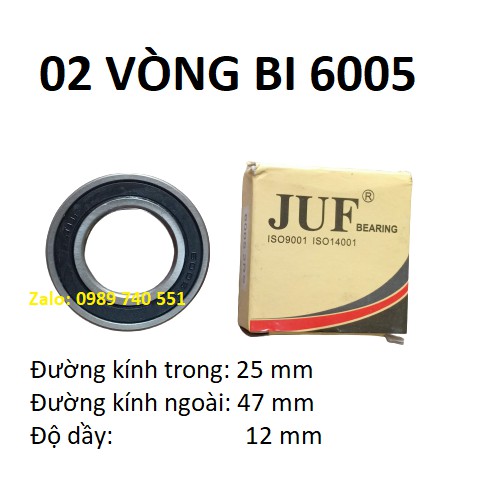 02 vòng bi 6005 JUF