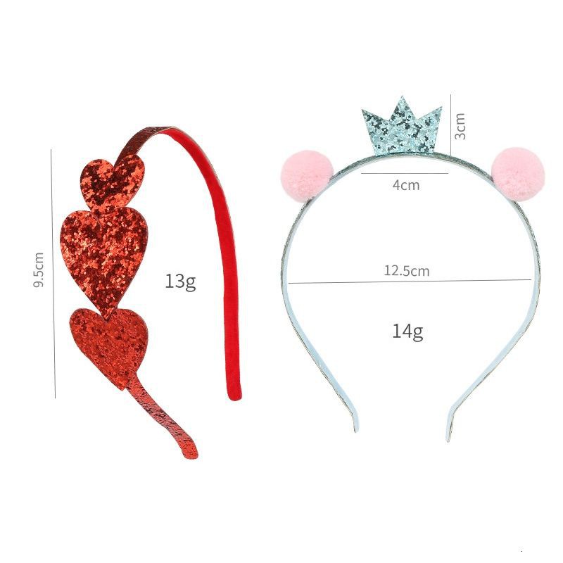 1 Cài Tóc Hình Vương Miện Màu Đỏ Lấp Lánh Dễ Thương Cho Bé Gái