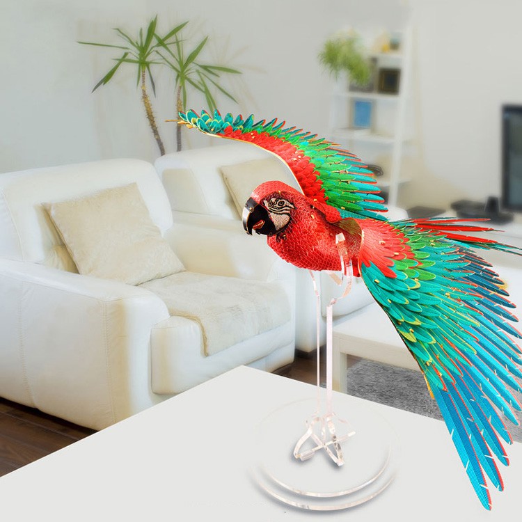 Mô hình thép 3đ tự ráp  Scarlet Macaw