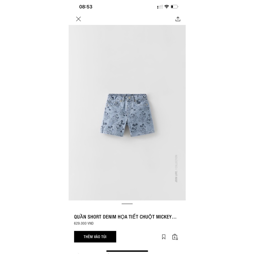 SHORT JEAN MICKEY ZARA XUẤT DƯ