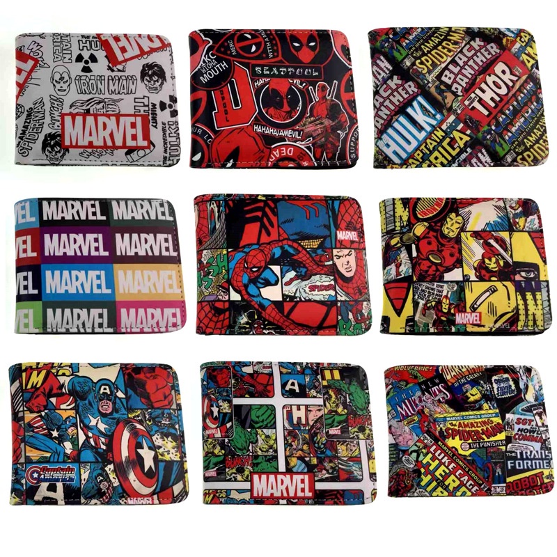 Ví bằng da PU phong cách siêu anh hùng Marvel cá tính