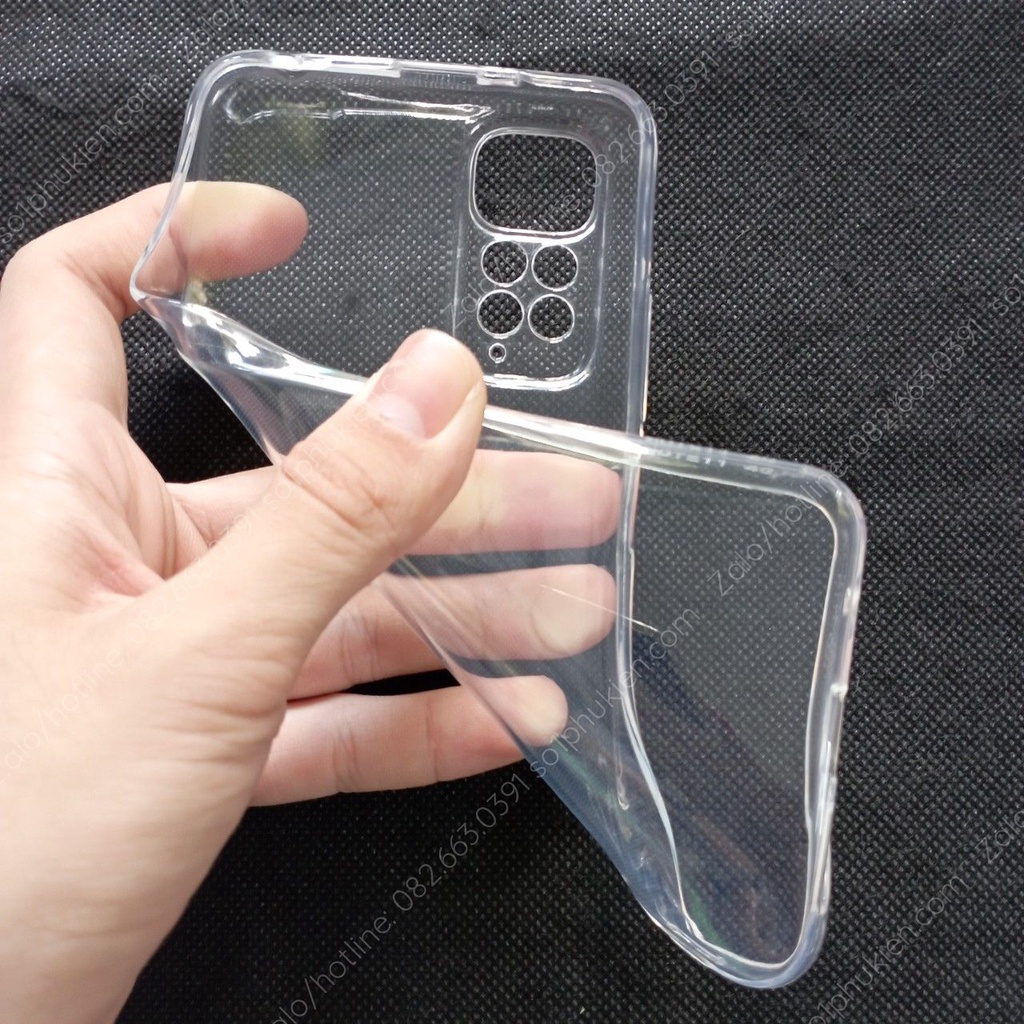 Ốp lưng Xiaomi Redmi Note 11 / Note 11s 4G  loại dẻo đen và dẻo trong bảo vệ camera bền đẹp