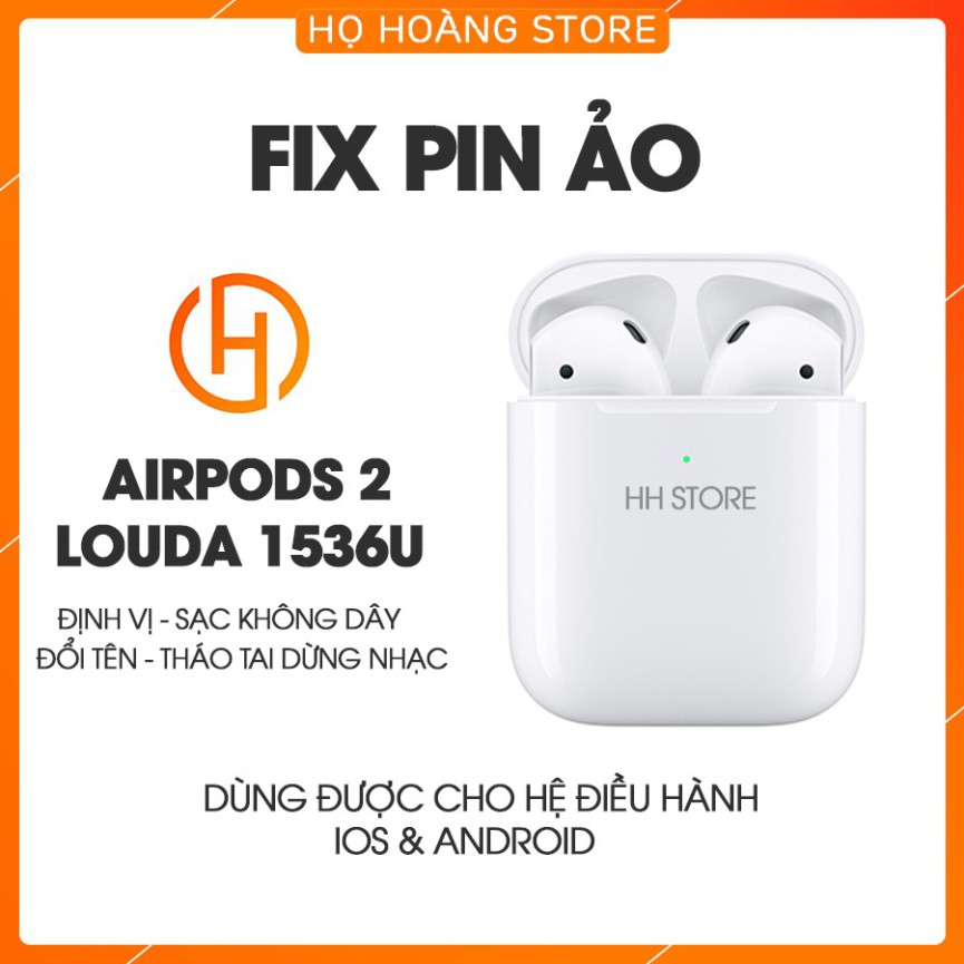 Airpods 2 Tai nghe airpods thế hệ thứ 2 bluetooth 5.0 Đổi tên, định vị, tháo tai dừng nhạc,sạc không dây - Tặng case