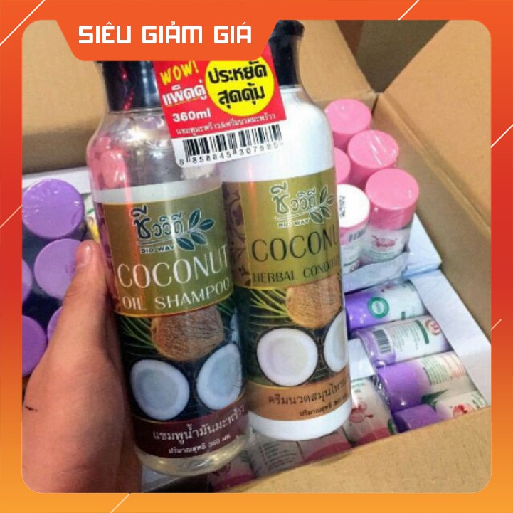 (CHÍNH HÃNG) Bộ dầu gội + dầu xả Tinh chất Dừa Coconut Thái Lan ( Dạng Chai)