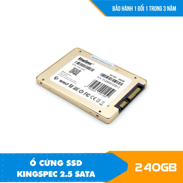 [Hàng Chính Hãng] Ổ cứng SSD Kingspec 240GB 2.5'' tăng tốc Laptop cực nhanh | BigBuy360 - bigbuy360.vn