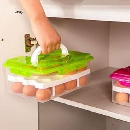 Hộp bằng nhựa 2 tầng để 24 trứng gà tiện lợi