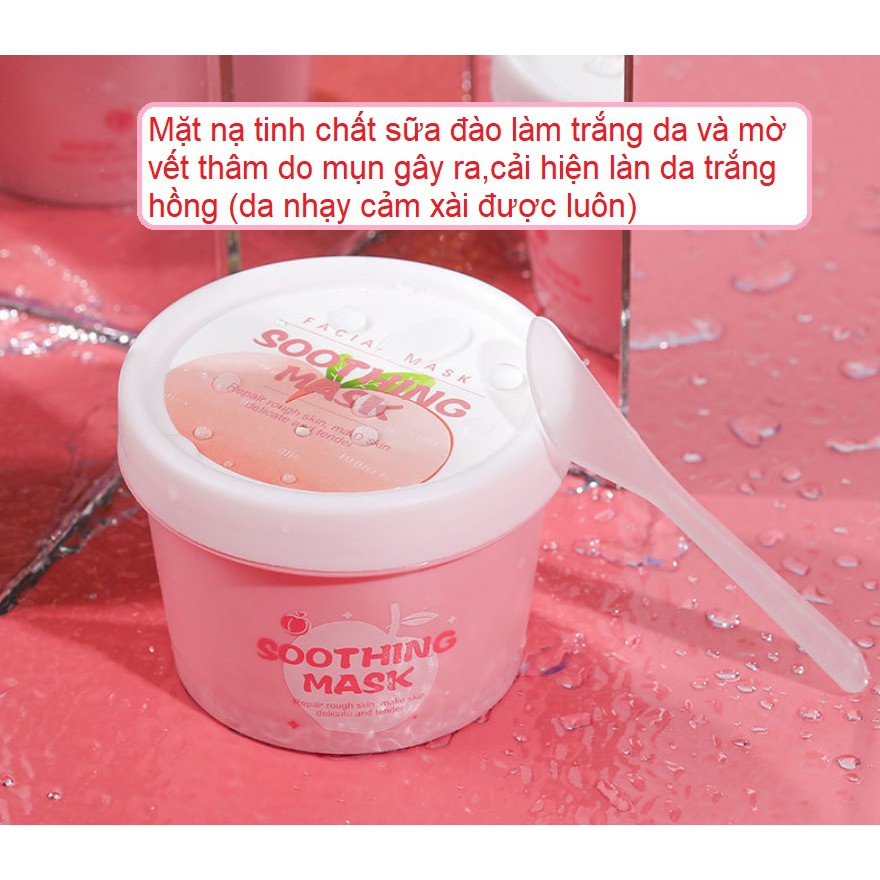 Mặt nạ bùn ủ kem tươi sữa đào làm trắng da và mờ vết thâm sạm do mụn gây ra trẻ hóa làn da