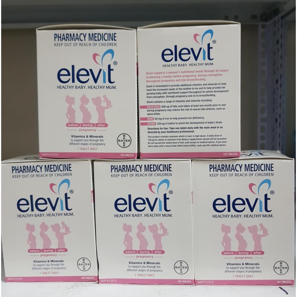 [DATE MỚI] Elevit Bầu Úc 💖CHÍNH HÃNG💖 Vitamin Tổng Hợp Elevit - 100 viên