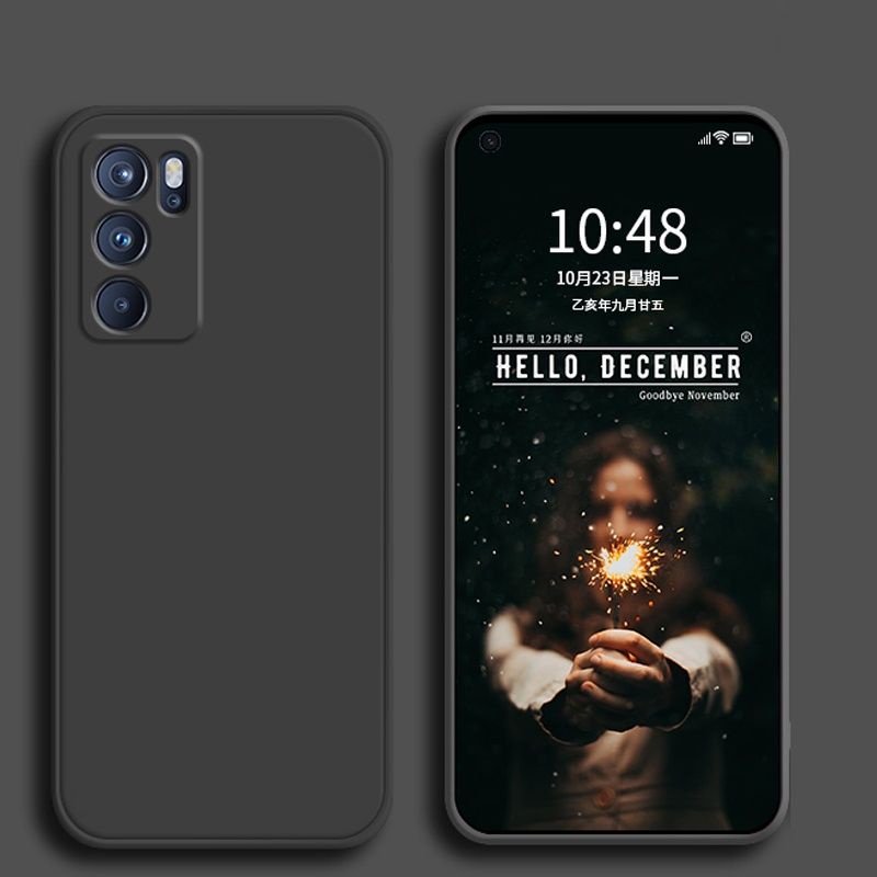 Ốp điện thoại dẻo màu đen cho OPPO Reno 6 5G / Reno 6 / reno 6 pro 5G