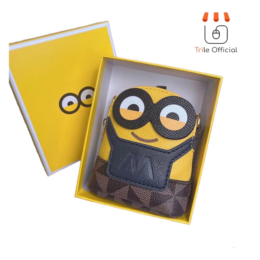 Freeship - Tặng hộp -Túi xách nữ đeo chéo Minion cute chất da siêu mềm hàng chuẩn