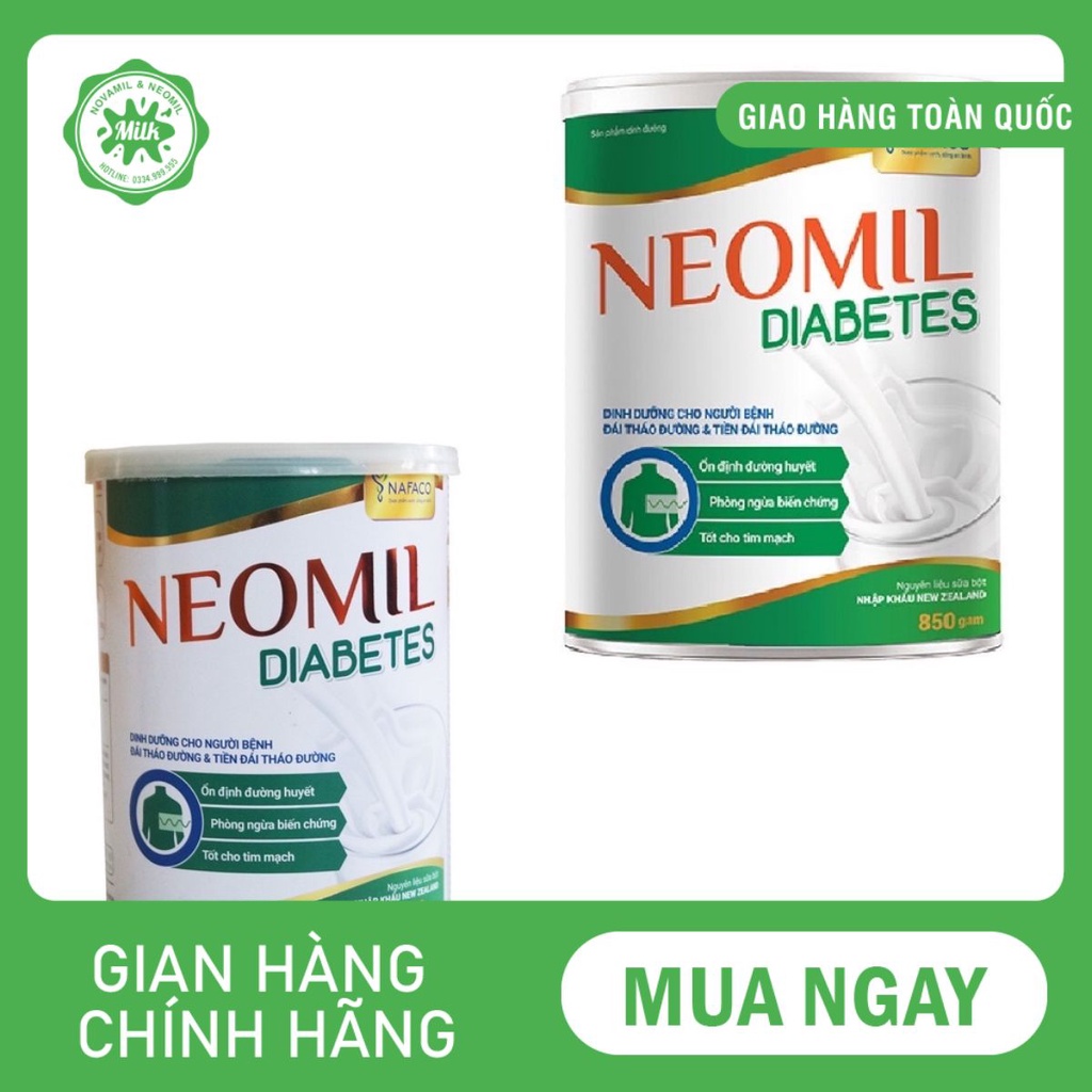 Sữa bột Neomil Diabetes - Dinh dưỡng chuyên biệt cho người bệnh tiểu đường