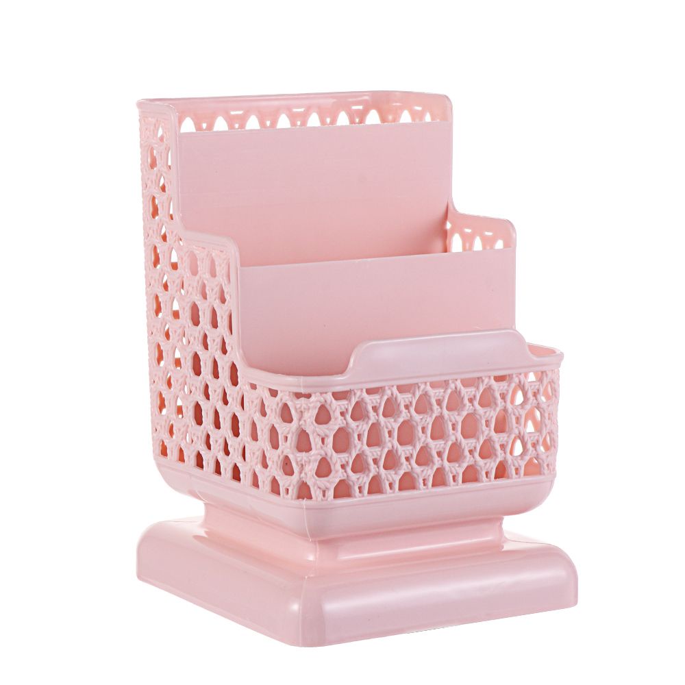 Hộp đựng bút/ mỹ phẩm 3 ngăn đa năng tiện dụng cho gia đình