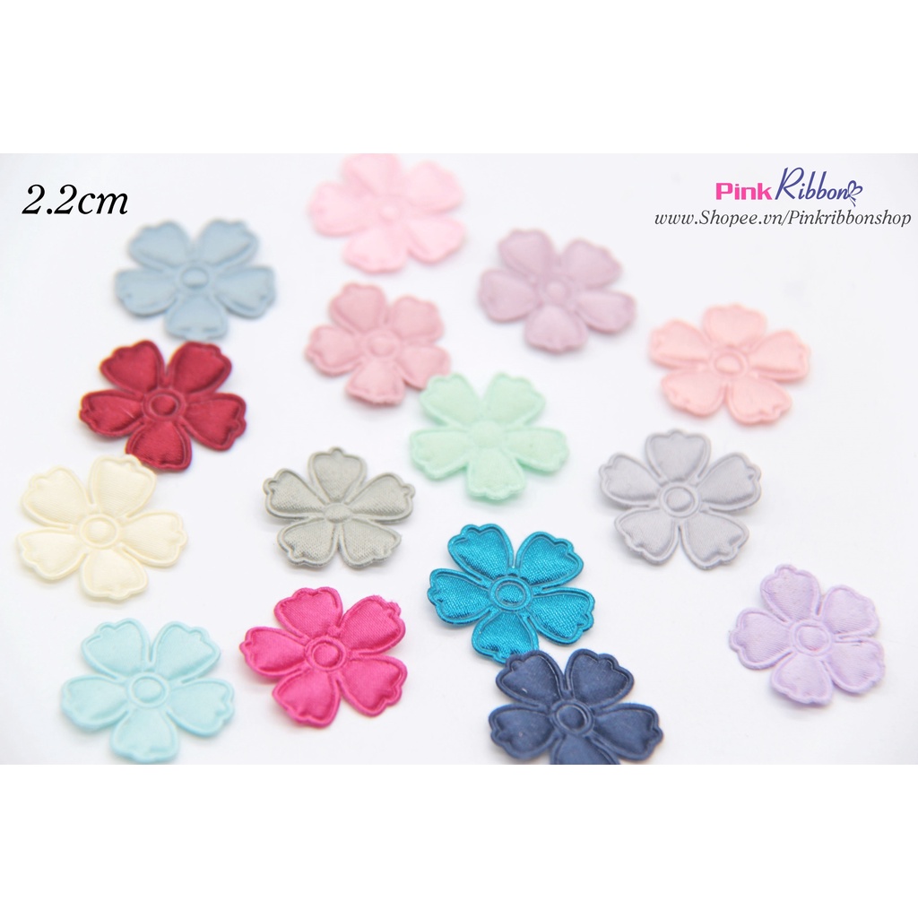 SET 10 CÁNH - Cánh hoa nhí vải lụa ép viền