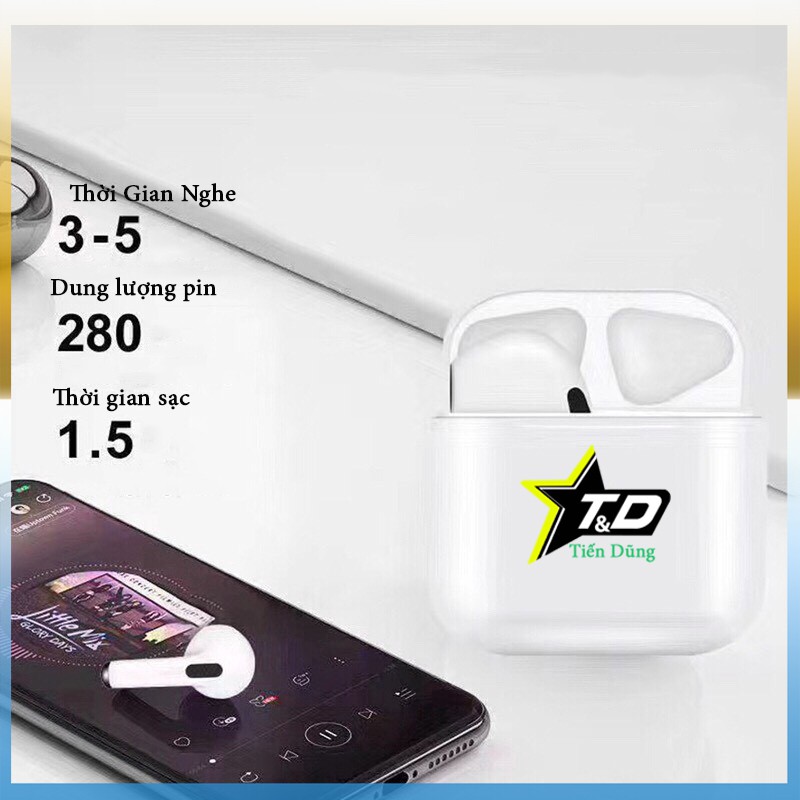 Tai nghe Bluetooth True Wireless Pro4 có đổi tên dinhh vị cảm ứng - Tai pro 4 dễ kết nối qua giao diên tuch