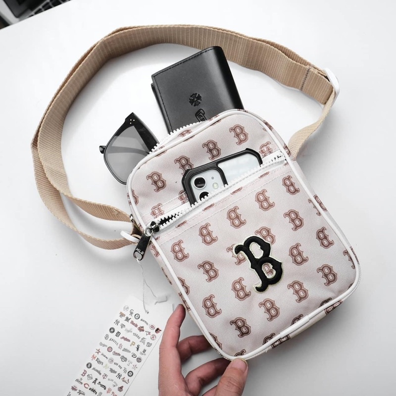 Túi MLB Monogram Beige Xuất Đẹp Full Tag