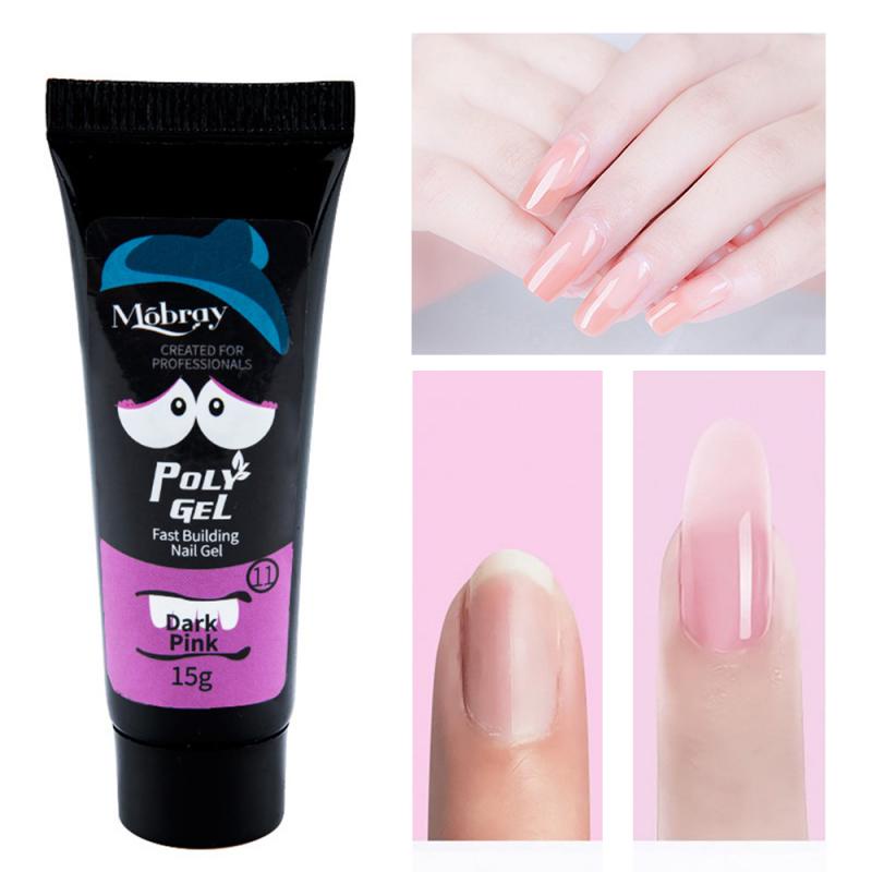 GEEYGEL Công ty Poly Gel Acroleil Art UV Builder Gel Nail Màu móng tay Ba Lan Đuôi Dấu xóa tứ phân 15ml