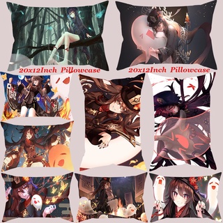 Vỏ Gối Đơn In Hình Nhân Vật Game Genshin Impact Dễ Thương Bằng Polyester