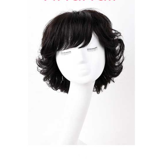 Tóc giả nguyên đầu trung niên, Tóc giả cả đầu cho người già -TG49