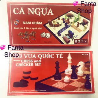 Bộ cờ vua  - Cá ngựa 28x28 có nam châm
