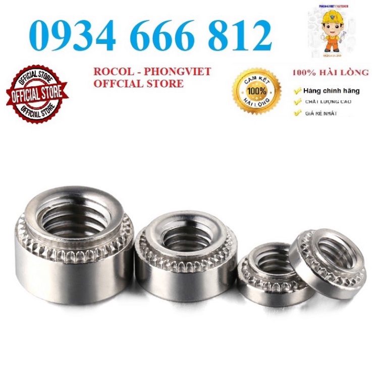 Combo 50c tán dập M3, M4, M5,M6 INOX 304