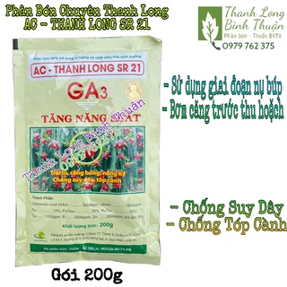 Phân bón chuyên thanh long - ac - thanh long sr 21 - gibber - ga3 tăng năng suất - gói 200g