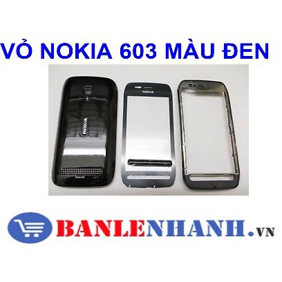 VỎ NOKIA 603 MÀU ĐEN