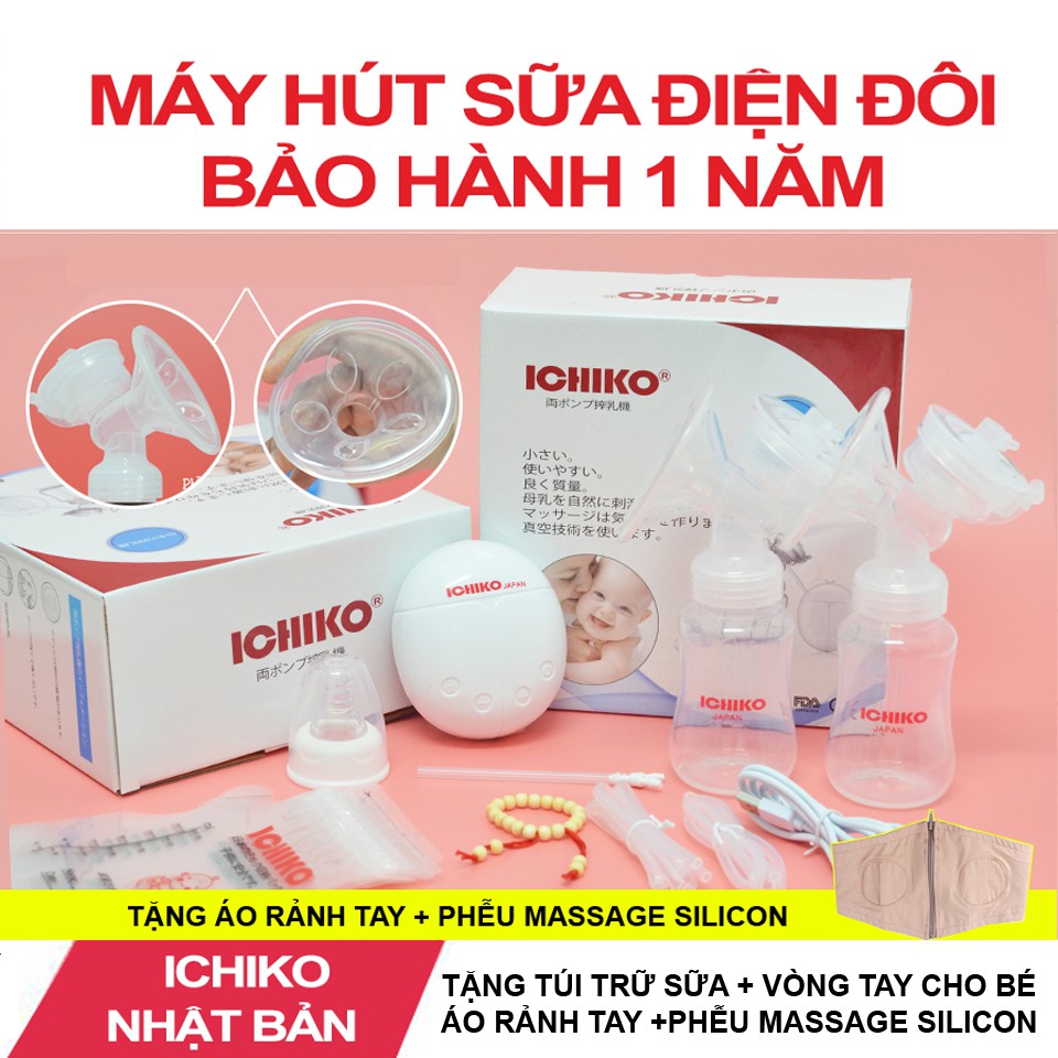 Van chân không máy hút sữa điện đôi ICHIKO