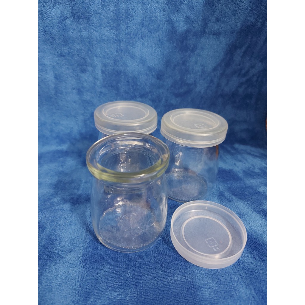 Combo 2 hũ thủy tinh 100ml làm sữa chua, lọ thủy tinh có nắp đậy xuất khẩu loại 1 | BigBuy360 - bigbuy360.vn