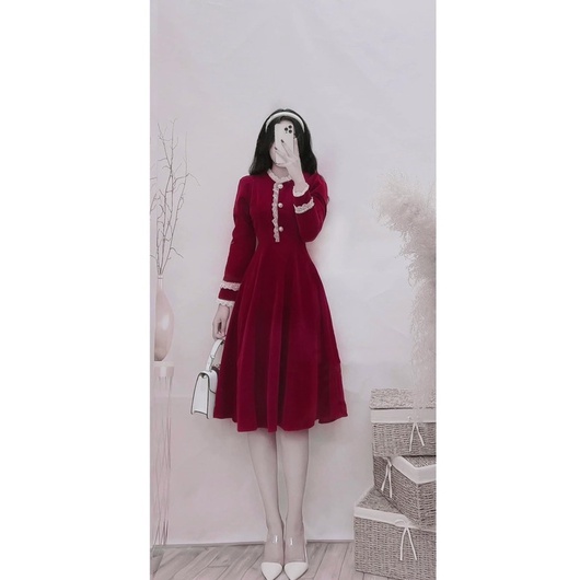 VÁY NHUNG REN PHỐI CÚC NGỌC