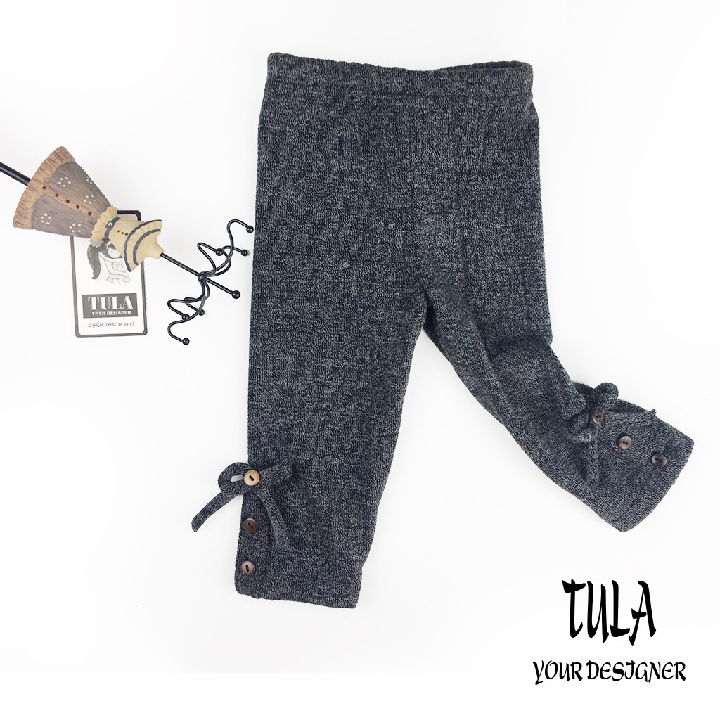 Bộ quần áo thu đông thiết kế cho bé gái vải len Hàn Quốc cao cấp