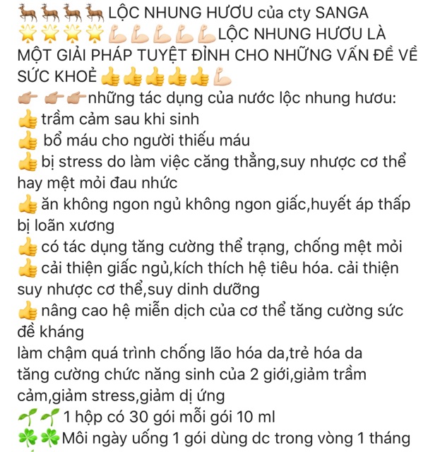[Mã GRO2405 giảm 10% đơn 250K] [HÀNG MỚI VỀ] Nước Hồng Sâm Nhung Hươu SANGA Hàn Quốc | BigBuy360 - bigbuy360.vn