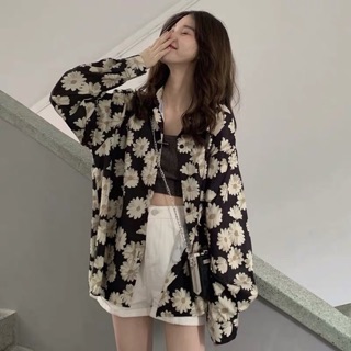Áo Sơ Mi Hoa Cúc Trắng Ulzzang