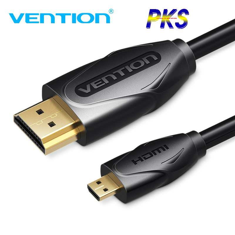 Dây cáp chuyển đổi Micro HDMI sang HDMI mạ vàng cao cấp dài 3m Vention - Hàng Chính Hãng