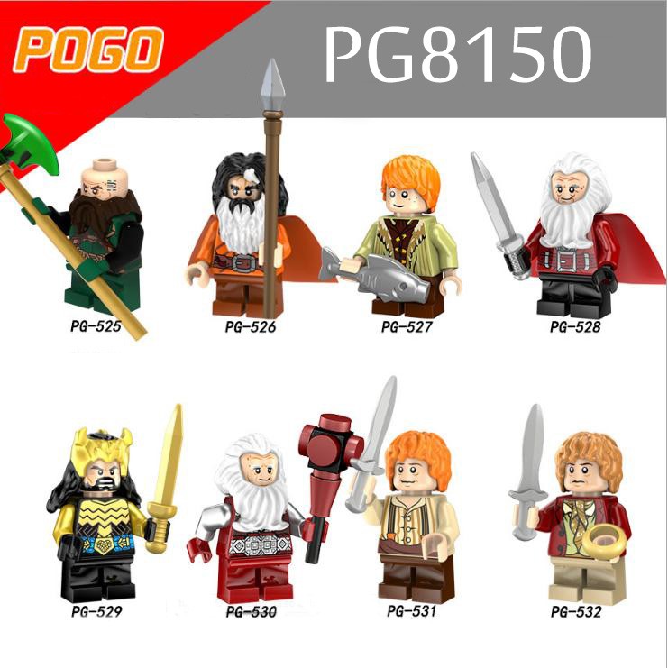 Nonlego Minifigures  Các Mẫu Nhân Vật Chúa tể những chiếc nhẫn tộc Hobbit - Lắp Ráp Mini PG8150