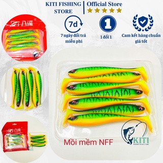 Mồi mềm NFF túi đỏ câu lure siêu nhạy dài 9cm nặng 5g, mồi cá giả NFF câu cá lóc cá chẽm cá chuối sộp