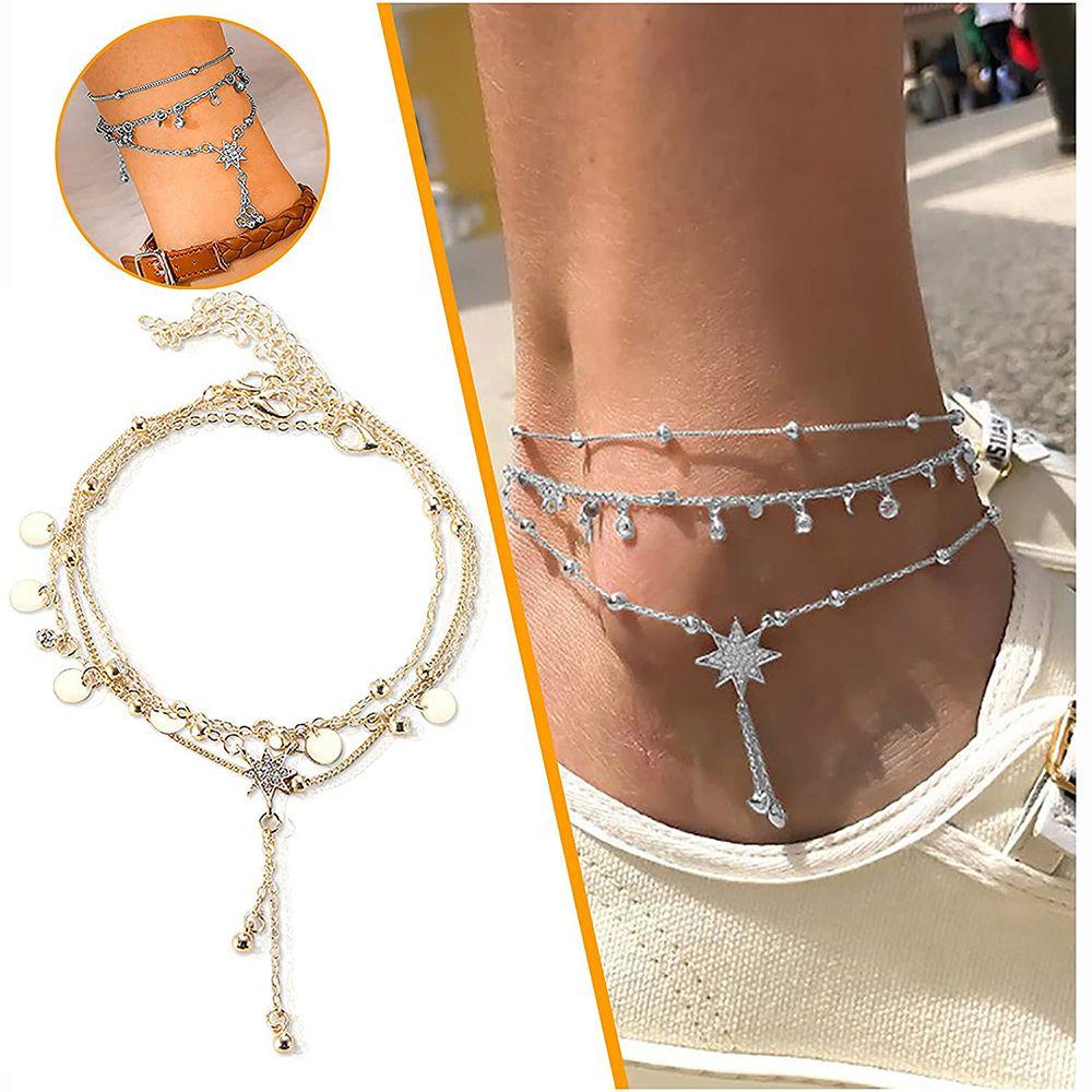 Lắc Chân Dạng Chuỗi Hạt Thời Trang Đi Biển Quyến Rũ Cho Nữ