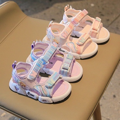 Sandal Họa Tiết Công Chúa Cánh Tiên Quai Ngang Đế Mềm Phong Cách Thời Trang Mới Cho Bé Gái Từ 1 Đến 6 Tuổi
