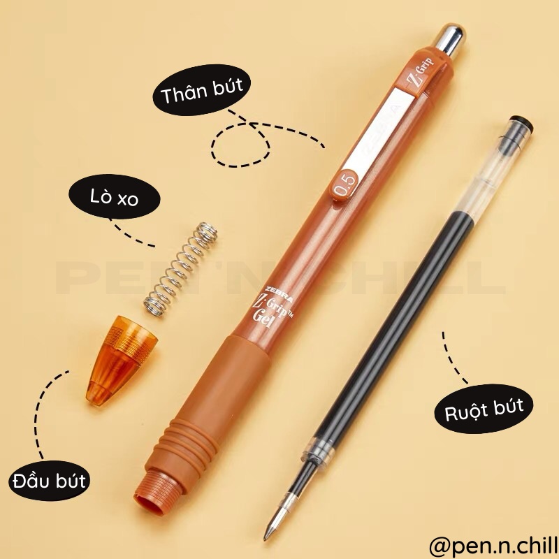 Bút Gel Zebra Z-Grip - Cỡ ngòi 0.5mm