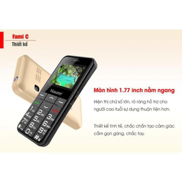 [LN12336]  ĐIỆN THOẠI MASSTEL FAMI C (2 SIM - LOA TO - BÀN PHÍM LỚN) CHO NGƯỜI GIÀ