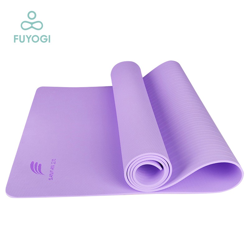 Thảm tập yoga FUYOGI chống trượt 183 x 61cm Thảm tập yoga khiêu vũ in hình 6 / 10MM Dày hơn thể dục 