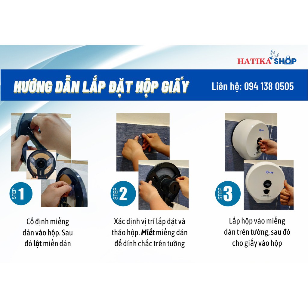 ♥Hộp đựng giấy cuộn lớn HATIKA ROTO♦