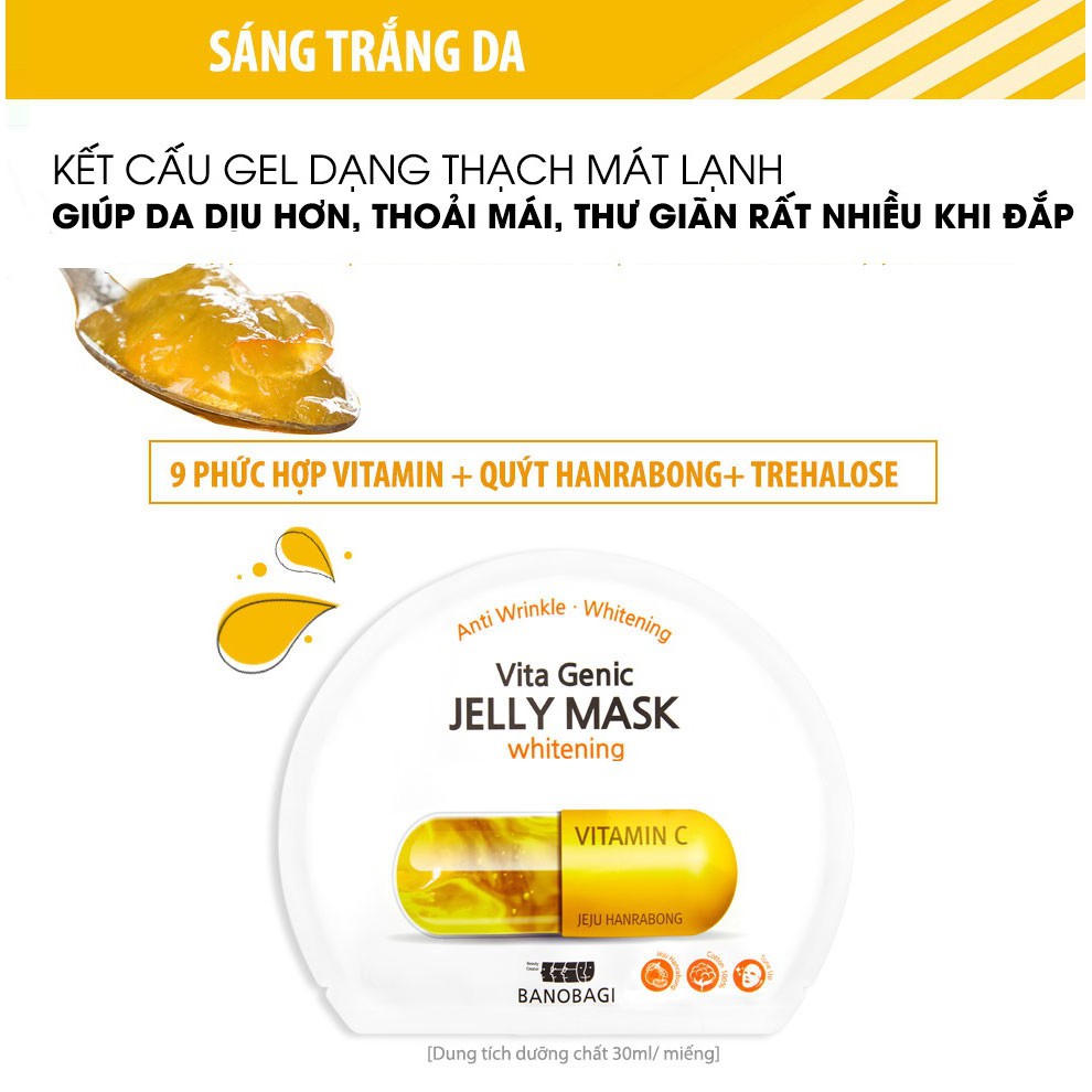 Mặt nạ Dưỡng Sáng Da Banobagi Vita Genic Whitening Jelly Mask 30ml Hàn Quốc